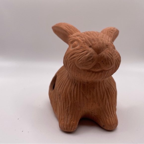 Terracotta rabbit bunny figurine - Picture 2 of 5